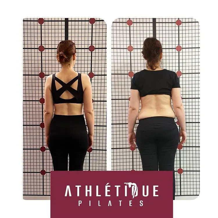 Pilates sürecine ait arkadan örnek duruş değişimi